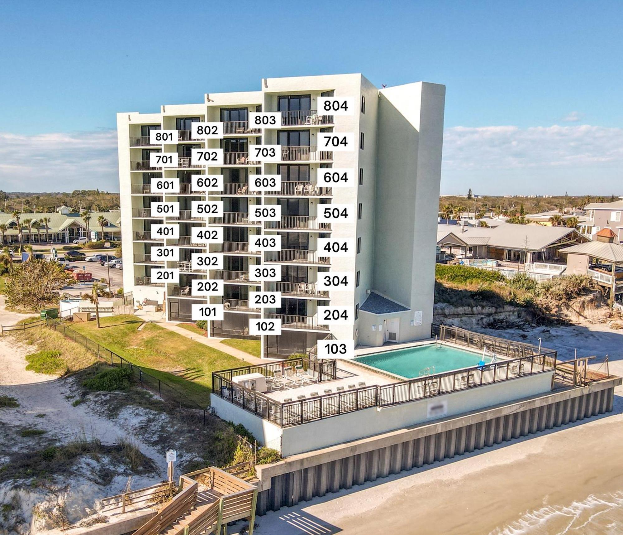 Ocean View With A Beachfront Pool At Ocean Trillium Condo ~ 403 New Smyrna Beach Eksteriør bilde